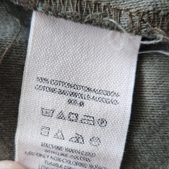 Free People Not Your Brothers Surplus Jacket Pockets Drawstring Waist Olive Sz M - Picture 11 of 12